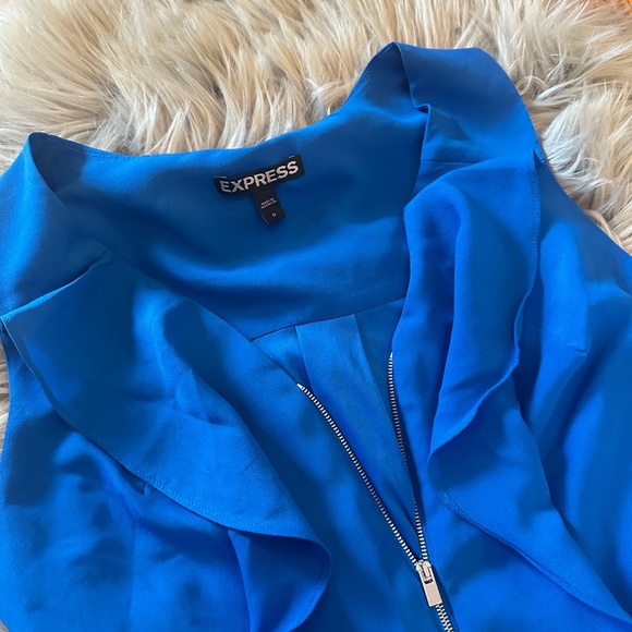 Cobalt Blue Zip-up Romper - Picture 7 of 7